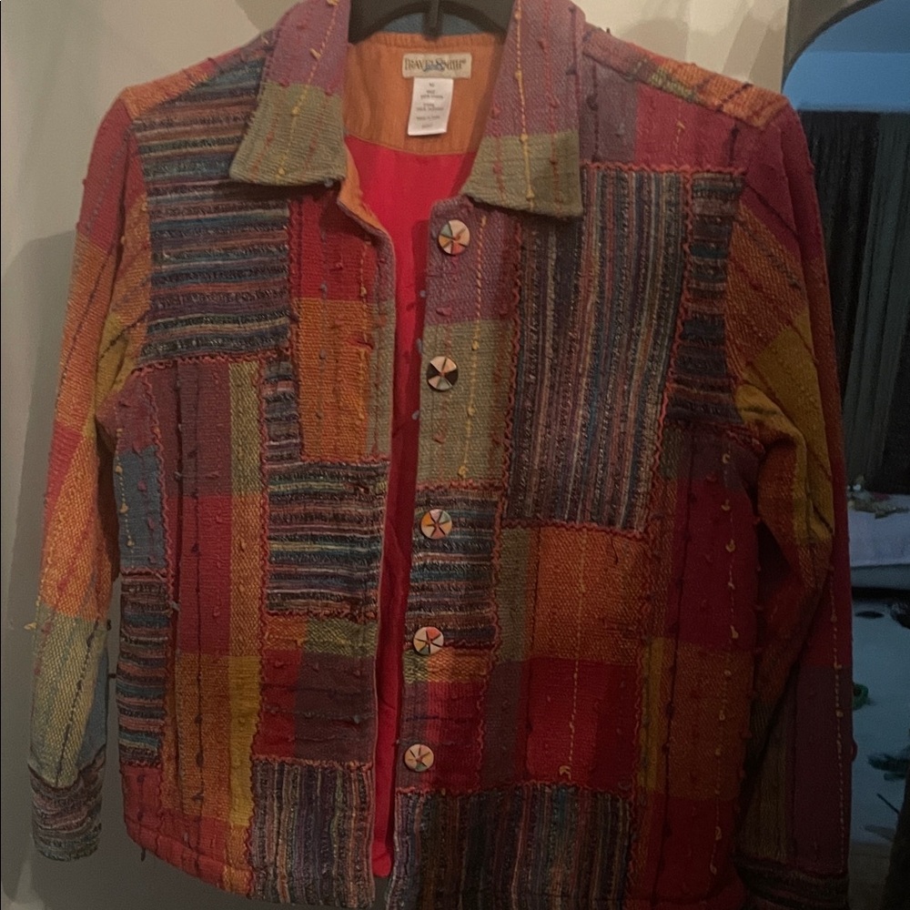 TravelSmith Multicolor Patchwork Jean Jacket